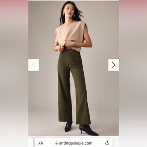 Colette Full-Length Wide-Leg Pants by Maeve, in Holly size 30